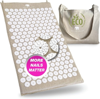 Original Comfortable Eco Premium Acupressure Mat, 8,820 Acupuncture Pressure Points, Back Pain Relief, Increased Energy, Relaxation, Muscle Recovery, FSA/HSA Eligible with Tote Bag, 29x16