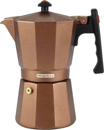 ® Colombia Brown Stovetop Espresso Coffee Maker, 6 cups / 10 oz, make your own home italian coffee with this moka pot cuban coffee, made in extra thick aluminum, safe and easy to use, café