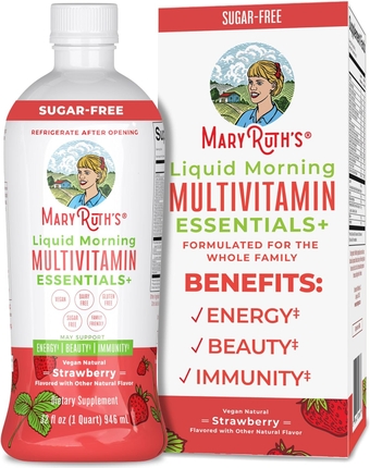 Multivitamin Multimineral for Women Men & Kids | No Added Sugar | Vegan Liquid Vitamins for Adults & Kids | Mens, Womens Multivitamin | Energy & Beauty Booster | Non-GMO | 32 Fl Oz