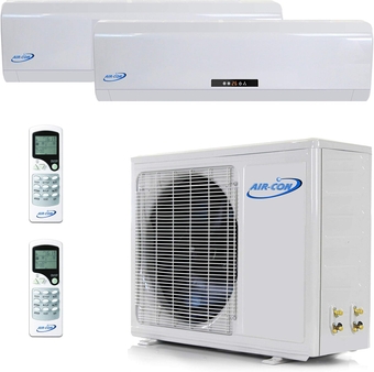2 Zone Mini Split - 9000 + 12000 Ductless Air Conditioner - Pre-Charged Dual Zone Mini Split - Premium Quality - USA Parts & Awesome Support