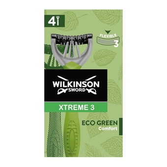Sword - Xtreme 3 Eco Green X 4 - Disposable Razor Man Eco-Friendly And Recyclable - 70 Gr 4027800175000
