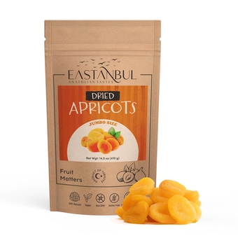 Dried Apricots, 14.5 oz Apricots Dried Fruits Snacks, Wholesome Dried Apricots No Sugar Added, Premium Turkish Apricots Dried Yet Moist & Plump, Guilt-Free Non-GMO, Whole Pitted Dry Apricot