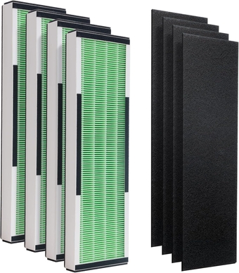 4 Pack FLT4825 True HEPA Filter B Replacement Compatible for G-guardian Models AC4825 AC4850PT AC4900CA AC4820 PureGuardian AP2200CA Plus 4 Carbon Filter