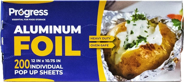 Pop-Up Aluminum Foil Wrap Sheets 9 x 10 3/4 Silver - Non-stick Heavy Duty aluminum foil sheets for Restaurants, Delis & Catering (12" x 10 3/4", 500)