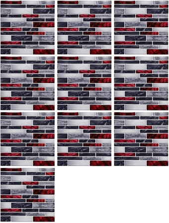 10-Sheet Peel and Stick Backsplash Tile Sticker for Kitchen Kitchen Backsplash Peel and Stick Tile Self Adhesive 3D Wall Tile for Wall Tile Edges, Kitchen backsplash, Mirrior Frame, 8Inch
