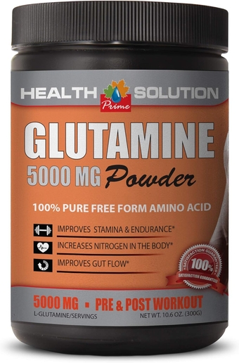 Workout Supplements for Men - GLUTAMINE 5000MG Powder - 100% Pure Free Form Amino Acid - l-glutamine Amino Acid - 1 Can 300 Grams
