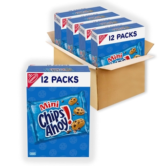 CHIPS AHOY! Mini Original Chocolate Chip Cookies, 48 Snack Packs (4 Boxes)
