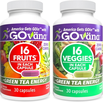 Fruits & Veggies As Seen On TV. One Month’s Supply Nutritional Supplement, a Variety of Phytonutrients from 16 Fruits & 16 Vegetables with Green Tea Energy + The Benefits of B12, Zero Carbs