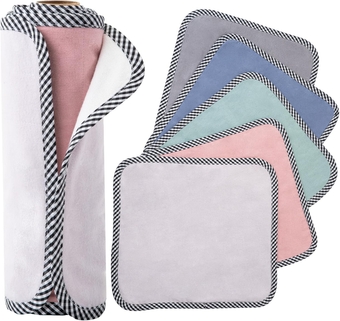 Rainbows & Lilies 15pc Reusable Paper Towels Washable Roll - 12x11 Absorbent 2-Ply 100% Cotton Bamboo Paper Towels - Paperless, Eco Friendly, Zero Waste Cloths - Wet Bag & Cardboard Roll Included