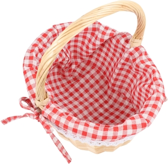 Handmade Storage Basket Wicker Material Outdoor Toy Organizer Outdoor Toy Storage bin Desktop Decor Rustic Table Decor Fruit Basket Picnic Storage Bag to Weave Finishing Basket Egg