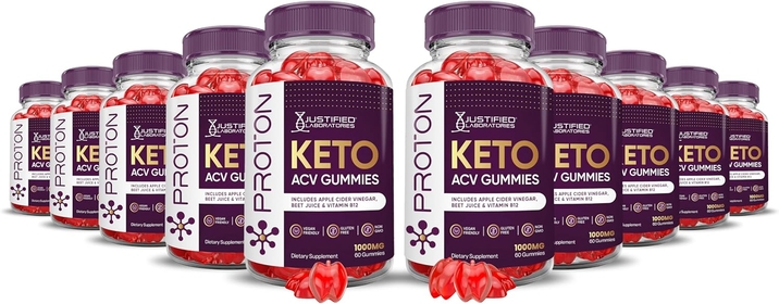(10 Pack) Proton Protein Keto ACV Gummies Advanced Formula 1000MG Proton Keto Gummies Apple Cider Vinegar Boost Formulated with Pomegranate Beet Juice Powder B12 Vegan Non GMO 600 Gummys