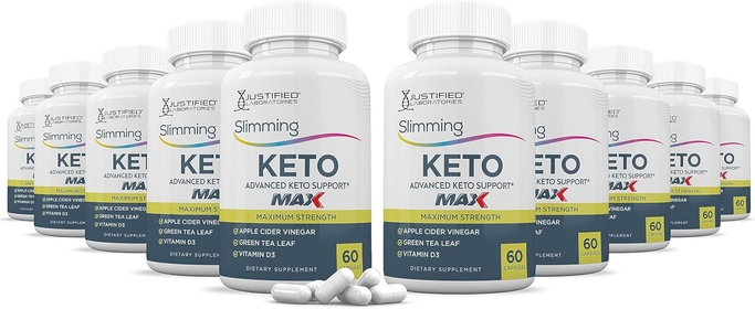 Justified Laboratories (10 Pack) Slimming Keto ACV Max Pills 1675 MG Formulated with Apple Cider Vinegar Keto Support Blend Alternative to Gummies 600 Capsules