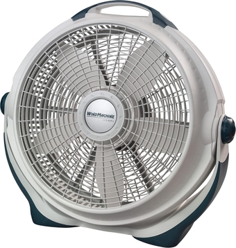 Wind Machine Air Circulator Floor Fan, 3 Speeds, Pivoting Head for Large Spaces, 20", 3300, White