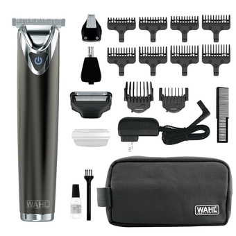 USA Stainless Steel Lithium Ion 2.0+ Slate Beard Trimmer for Men - Electric Shaver, Nose Ear Trimmer, Rechargeable All in One Men's Grooming Kit - Model 9864