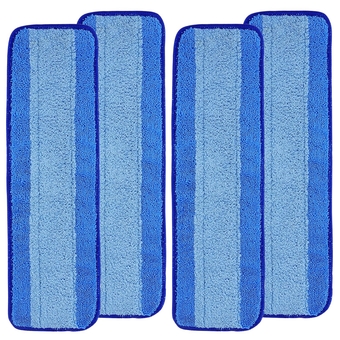 Microfiber Mop Pads Compatible with Bona,4 Pack Mop Head Cleaning Pads Replacement for Hardwood Floors Compatible with Bona Microfiber and Spray Mop,E-Cloth,Rubbermaid,Turbo,Norwex,18 Inch