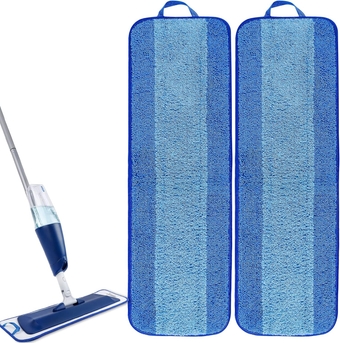 2 Pack Bona Microfiber Cleaning Pad, Mop Replacement Pads for Bona Hardwood Floor Cleaner/Bona Hard Surface Floor Cleaners, Washable Dusting Refill for Bona Premium Spray Mop