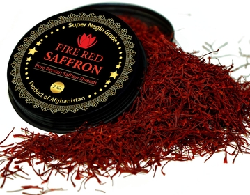 Premium Saffron Threads, Pure All Red Saffron Spice | Super Negin Grade | For Culinary Use Such as Tea, Paella, Golden Milk, Rice, & Risotto (2 Grams)