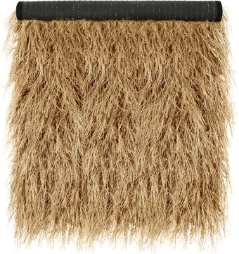 Artificial Thatch Grass Roofing Roll, 16.5ftx5.74inch Fireproof Synthetic Hay Straw Mexcian Palm Garden Decor Tiki Bar Fence Patio, Yellow Duck Blinds Grass Hunting Mulch