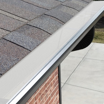 Gutter Guard 5'',Stainless Steel DIY Gutter Cover System 48ft,Micromesh Gutter Guards Downspout Leaf Protection fits Any Traditional Roof Gutter Type,White
