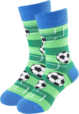 Kids Soccer Socks Crazy Silly Funny Socks, Boys Baseball Soccer Gifts Socks Birthday Gift for 6 8 Year Old Boy Girl