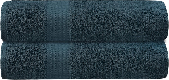 Premium Cotton Oversized 2 Pack Bath Sheet 35x70-100% Pure Cotton - Ideal for Everyday use - Ultra Soft & Highly Absorbent - Machine Washable - Teal