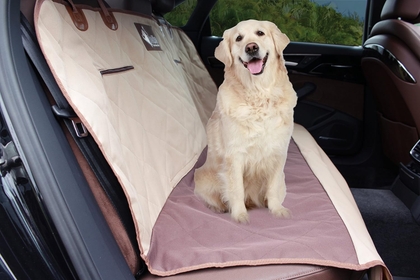 Pet Dog Seat Cover + Bungee Elastic Shock Absorbing Safety Seat Belt + Travel Bag Non Slip, Waterproof Material, Cover & Hammock - Bench Protector for Cars, SUV, Truck Backseat
