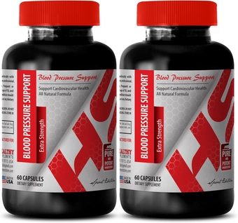 Blood Pressure Pills Natural - Blood Pressure Support - Extra Strength - Metabolism Diet - 2 Bottles (120 Capsules)