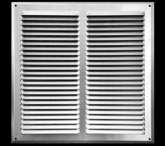 12" X 12" Outdoor Return Air Grille – for Outdoor Use -  Vent Duct Cover Diffuser – [1.0mm Polished Aluminum] [Outer Dimensions: 13.75w X 13.75h]