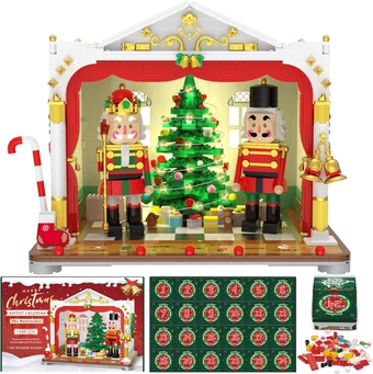 Advent Calendar 2023 Building Blocks Set - The Nutcracker 24 Boxes 1966 Pieces Christmas Calendar Toy Building Sets Countdown to Christmas Gifts Advent Calendars for Adults Teens Kids Ages 8+