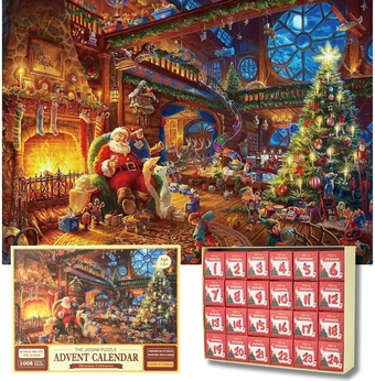 Advent Calendar 2023 Christmas Jigsaw Puzzles for Kids Adults, 24 Days 1008 Pieces Christmas Countdown Puzzles,Christmas Celebration Puzzles, Great Stocking Stuffer Xmas Gifts Idea Home Decor