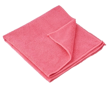 Pink Microfiber Cleaning Cloth for Cars, Kitchen, Bathroom 16x16 Miracle Cloth, Lint Free Rags for Cleaning House, Washable Reusable, No Detergents Needed, Scratch & Streak Free