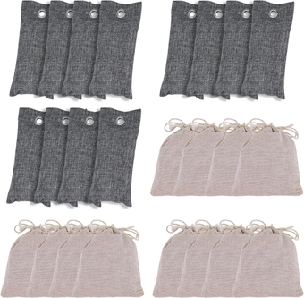 12 * 100g Nature Fresh Bamboo Charcoal Air Purifying Bags & 12 * 20g Cedar Sachets for Absorbs odors and purifies the air while providing a refreshing fragrance by