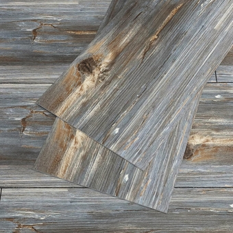 12-Pack 6''x36'' Blue Reclaimed Wood Vinyl Flooring Peel and Stick Waterproof Wood Look Vinyl Plank Flooring Self Adhesive Renter Friendly Floor Stickers for Bathroom Bedroom Kitchen Basement