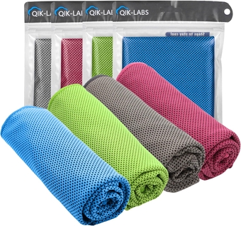 QIK Cooling Towels for Neck and Face, Neck Cooling Towel for Hot Weather Cooling Towels for Athletes Neck Cooling Towel Cool Towels for Neck Cooling Rags for Neck Cold Towel Cooling Rags 4Pack 40"x12"