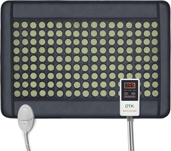 Upgrade Far Infrared Heating Pad for Back, 153 Natural Jades Heating Pad for Pain, More Gemstones & Larger Heat Area, Smart Controller,Memory Function, Travel Bag Included, Medium: 31"x 21"