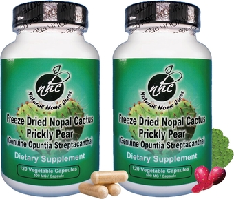 Nopal Cactus Capsules Freeze Dried from 60,000mg** Mountain Grown Prickly Pear Supplements - Potent Betalains & Nitrates - Non-GMO, Sugar & Gluten Free (120 Veggie Capsules) (2)