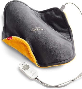 ConformHeat Lightly Weighted Conforming Heating Pad, 14-Inch x 14-Inch, Xpressheat Technology, 3 Temperature Settings, Beeswax/Gray, 1 Count