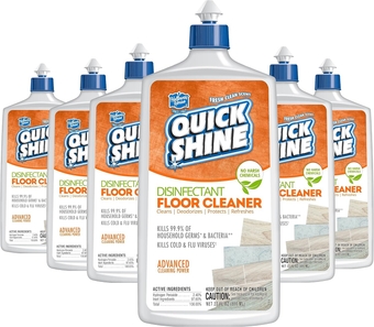 Disinfectant Floor Cleaner 27oz, 6Pk | Hospital Level Disinfectant Kills 99.9% Germs & Bacteria | Cleans w/Power of Hydrogen Peroxide & No Harsh Chemicals | Streak Free & Zero Residue