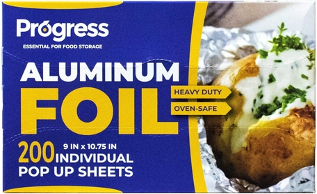 Pop-Up Aluminum Foil Wrap Sheets 9 x 10 3/4 Silver 200 per Box - Non-stick Heavy Duty aluminum foil sheets for Restaurants, Delis & Catering (9" x 10 3/4", 200)