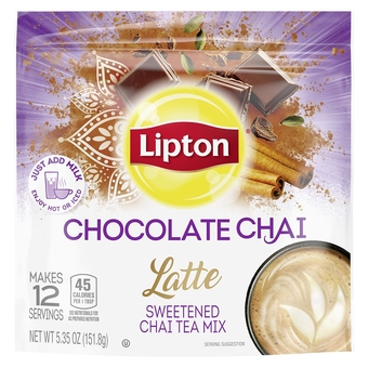 Chocolate Chai with Organic Spices Add Dairy & NonDairy Milk of Choice, Cafe Style for Hot or Iced Tea Latte No Artificial Colors, Flavors Or Sweeteners, 5.35 Oz