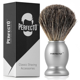 100% Original Pure Badger Shaving Brush, Engineered for The Best Gift For Him. All Methods, Safety Razor, Double Edge Razor, Straight Razor, Shaving Razor, Gift for Men