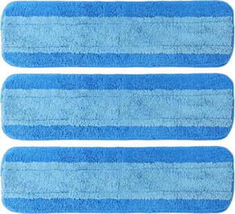 Microfiber Cleaning Pads for Bona Mop, Reusable Microfiber Mop Pads, 3 Pack Washable Mop Pads, No Residue, Super-Absorbent, 18 Inch Mop Pads (Mop is Not Included)