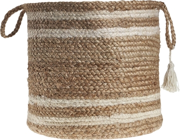 LR Home - BASKE16017NBH017H Montego Storage Basket, 17", Natural Jute