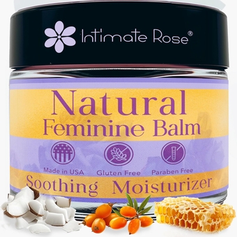 Vulva Balm & Organic Vaginal Moisturizer for Women: Natural Vulva Moisturizer & Vulva Cream for Dryness on  Skin - Non Estrogen Cream - Perfect for Menopause & Shaving Rash Relief
