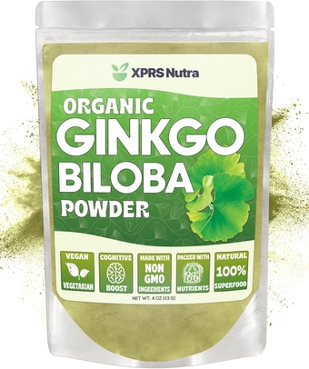 Organic Ginkgo Biloba Powder - Gingko Biloba Supplements for Cognition - Vegan Friendly Ginkoba Biloba Organic - Immunity Boosting Ginkgo Biloba Powder (4 oz)