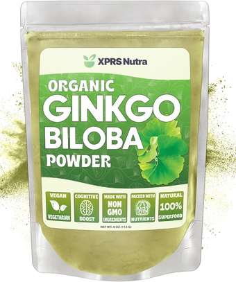 Organic Ginkgo Biloba Powder - Gingko Biloba Supplements for Cognition - Vegan Friendly Ginkoba Biloba Organic - Immunity Boosting Ginkgo Biloba Powder (8 oz)