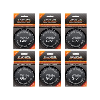 Activated Charcoal Teeth ning Powder, Highly Absobent to Clean Deep Stains and Discolouration, Fresh Mint Flavour (Pack of 6)