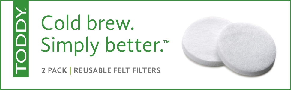 Toddy Cold Brew System Reusable Felt Filters 2 Pack